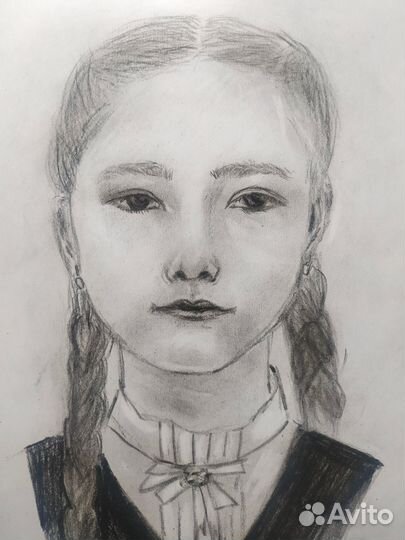 Портрет по фото карандашом