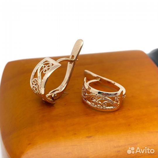 Золотые серьги 585пр. вес: 2,54гр