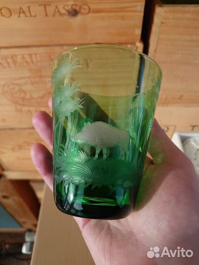 Набор хрустальной посуды Theresienthal (охота)