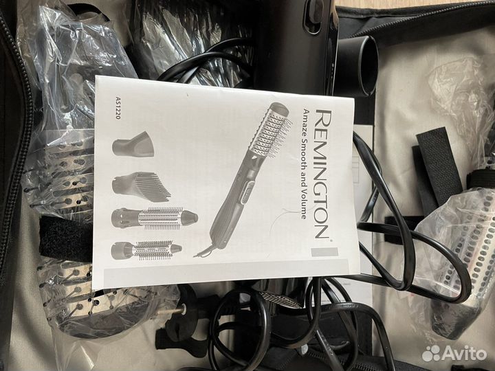 Фен-щетка Remington AS1220 черный/серебристый
