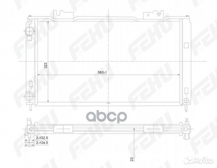 Радиатор охлаждения (сборный) VAZ 2170-72 Prior