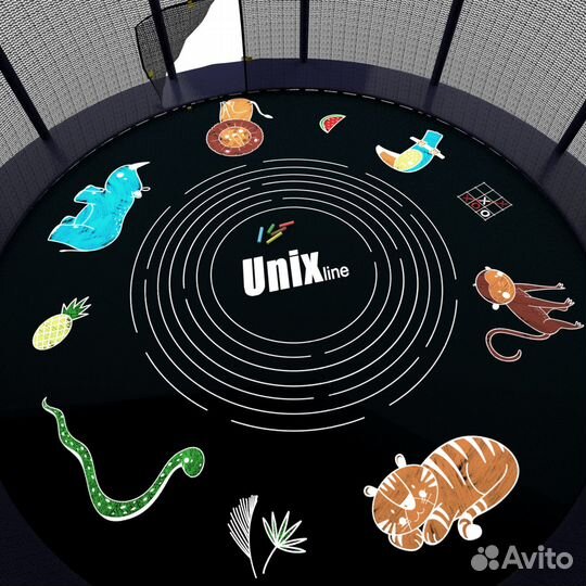Батут unix line supreme game 8 ft (blue)