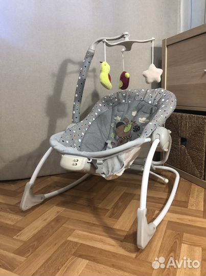 Качели шезлонг Jetem Flappy 2 в 1 с адаптером