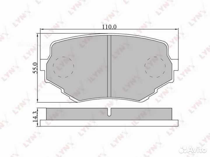 Lynxauto BD-5102 Колодки тормозные дисковые перед