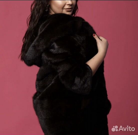 Шуба норковая с капюшоном 46 48