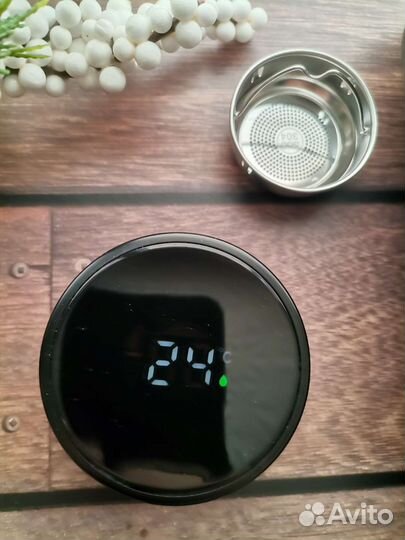 Термос именной синий