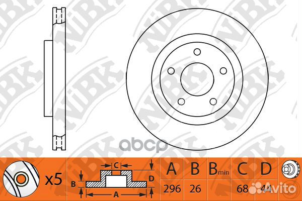 Диск тормозной nissan qashqai 07/X-trail 07/R