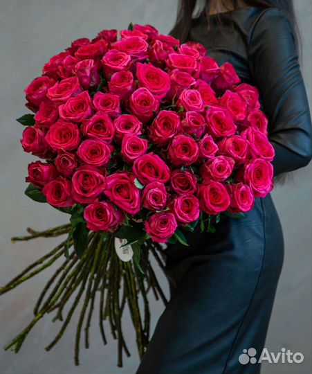 Роза одноголовая премиум качества, цветы букет