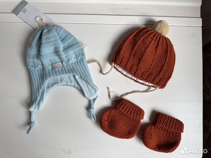 Шапочки для малыша 0-3 мес