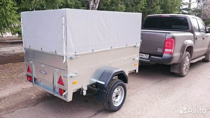 Прицеп сст-7132-02 2,4х1,2 оцинк.тент выс.новый