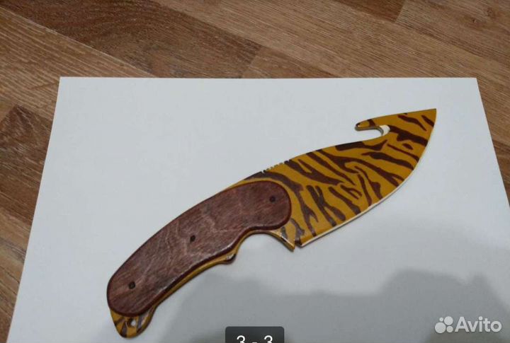 Нож с лезвием крюк зуб тигра из кс го