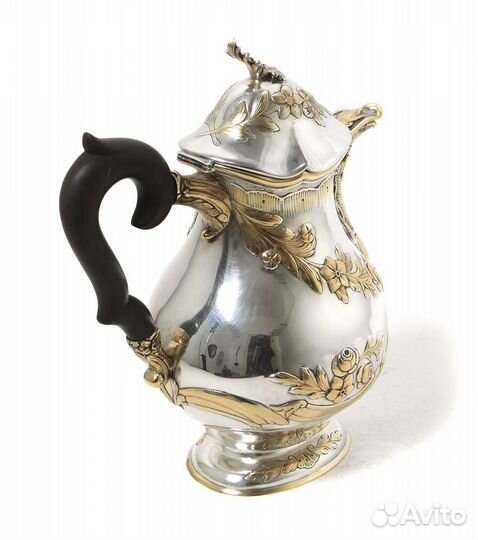 Серебряный кофейный сервиз, 3 предмета