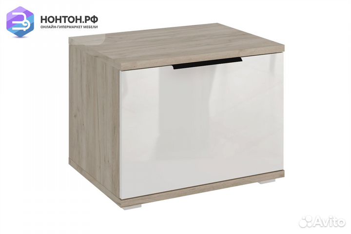 Тумба Альянс дуб крафт / белый глянец