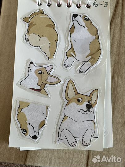 Наклейки с корги