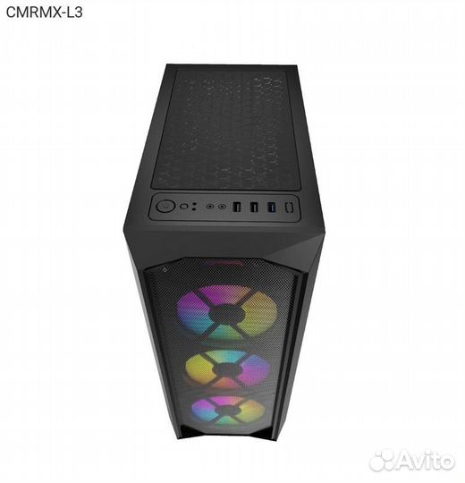 Корпус Powercase Rhombus X3 Mesh LED Miditower Без