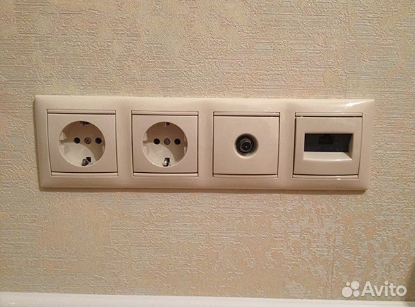 Электрик. Ремонт розеток, выключателей Шушары