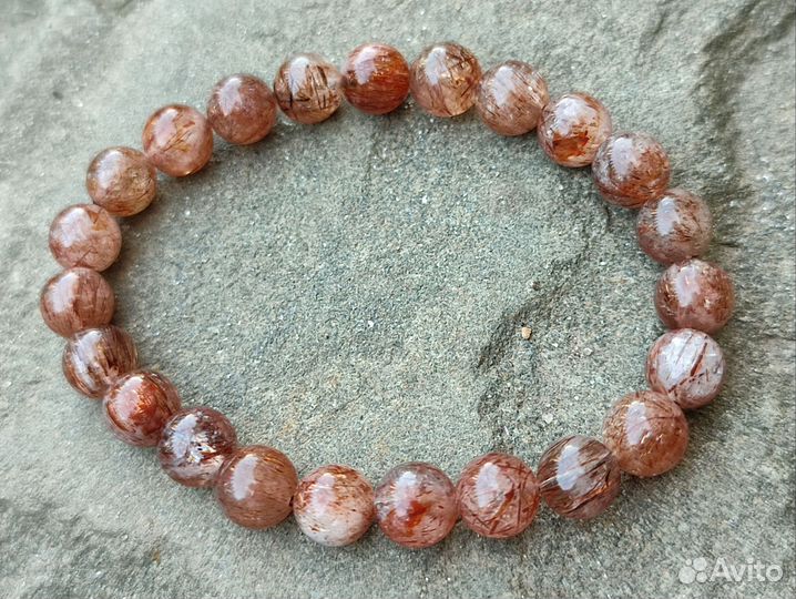 Рутиловый Кварц браслет на резинке