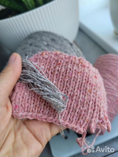 Итальянская пряжа на бобине твид