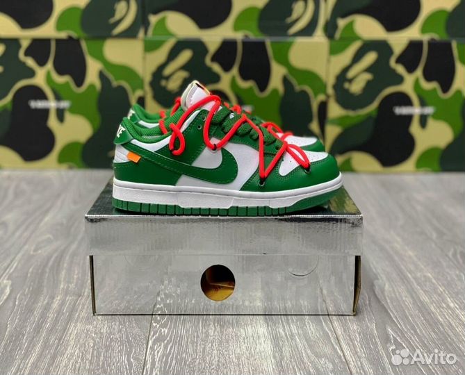 Кроссовки Dunk Low Off-White - Pine