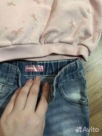 Пакет брендовой одежды для девочки 74-80