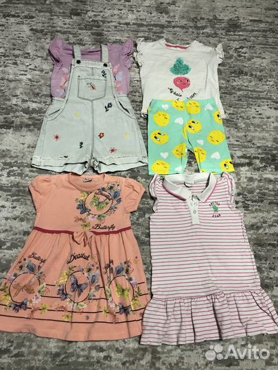 Летние вещи пакетом для девочки 92