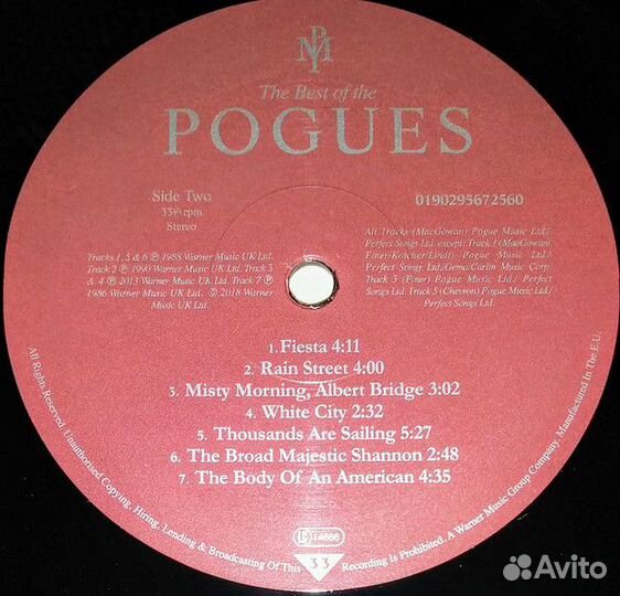 Виниловая пластинка WM The Pogues The Best Of (Bla