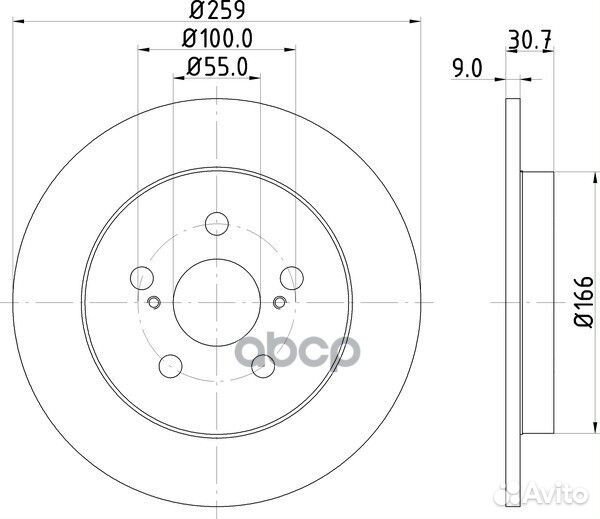 Диск тормозной зад ND1012K nisshinbo