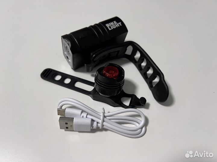 Новый Фонарь велосипедный bike light + задний