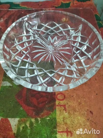 Хрустальная менажница СССР