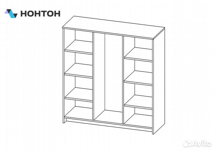 Комод с дверцами Сириус 4 ящика белый