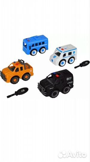 Винтовой конструктор четыре машинки