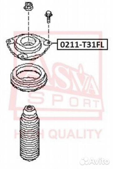 Asva 0211T31FL опора переднего амортизатора левая