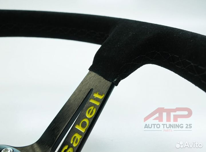 Руль sabelt style - с выносом - 350мм (замша/черна