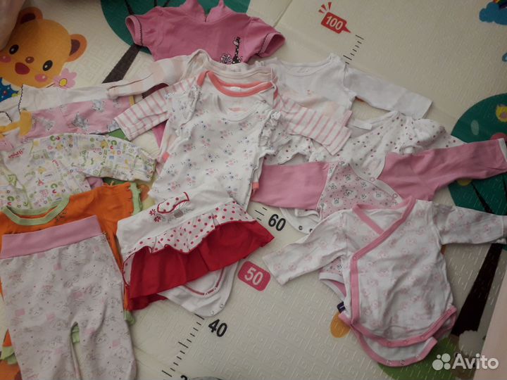 Вещи пакетом для младенцев на девочку размер56-62