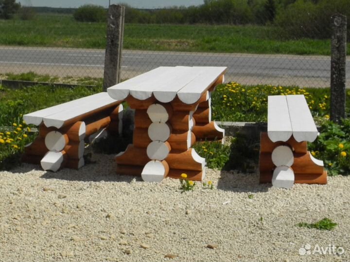 Сруб Садовой мебели из оцилиндрованного бревна
