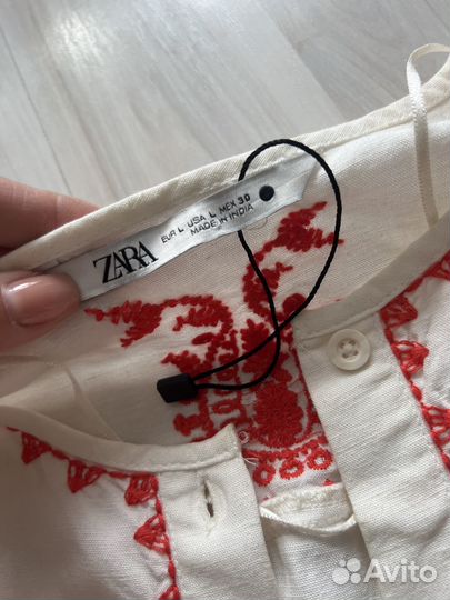 Блузка Zara лён