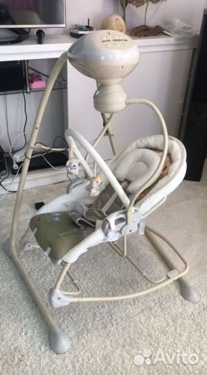 Детские электронные качели шезлонг