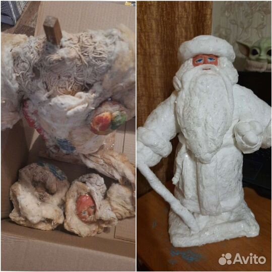 Реставрация подставочных фигур под елку