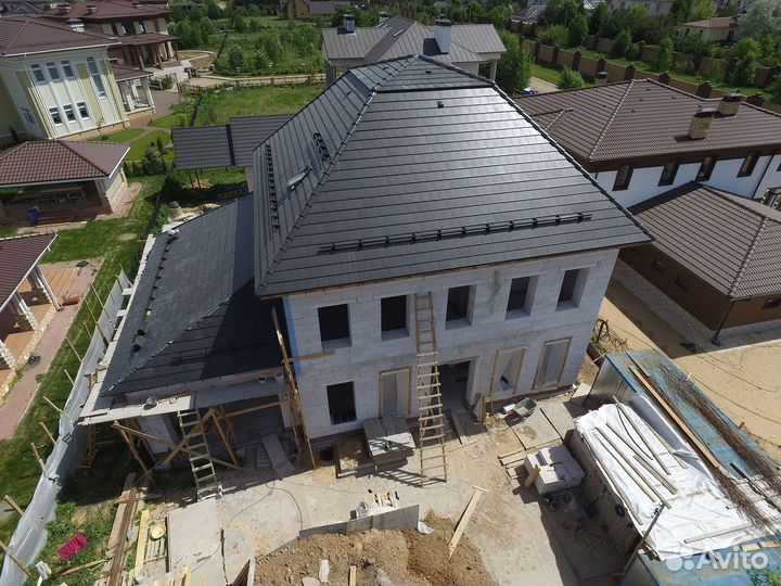 Плоская цементно-песчаная черепица