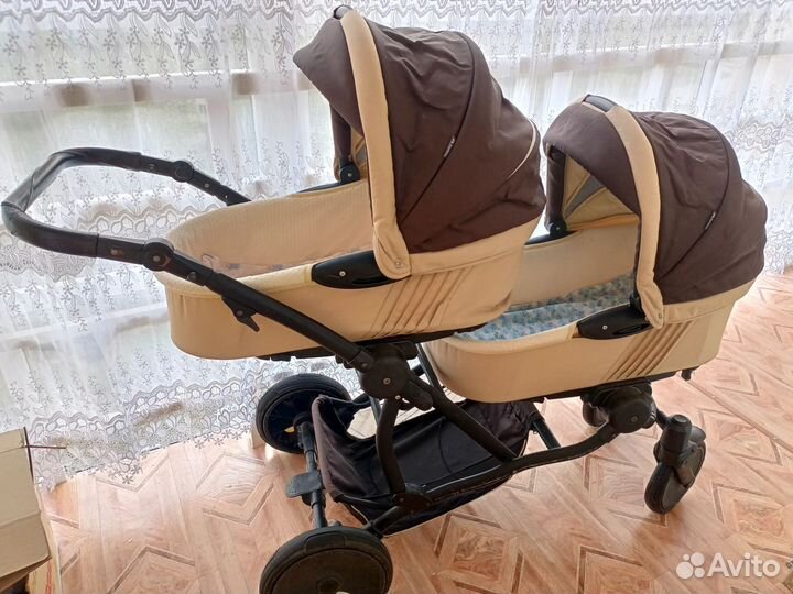 Коляска tuttis 3 в 1 для двойни и погодок