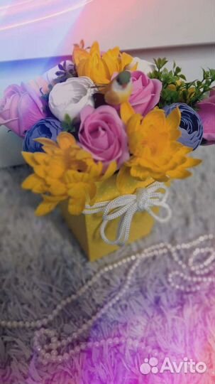 Букет из мыльных роз