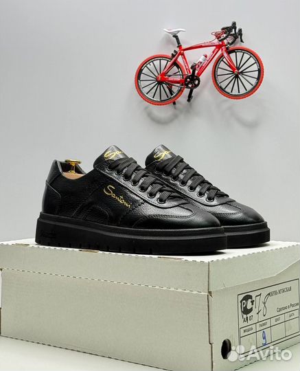 Кроссовки мужские кожаные Santoni