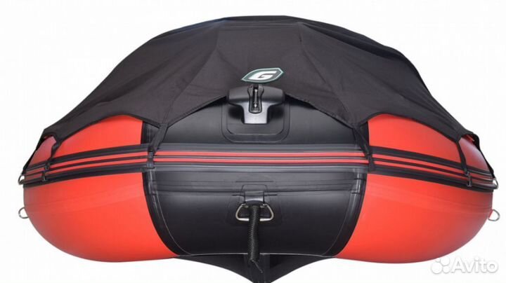 Надувная лодка gladiator C420AL черный/красный