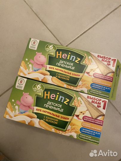 Детское печеньице Heinz с бананом и яблоком