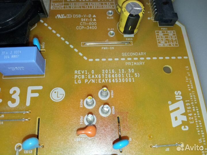 PSU lgp43dj-17f1 eax67264001 1.5 LG 43lj594v