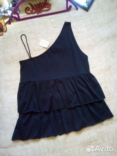 Футболка женская топ с воланами 44 новая Германия