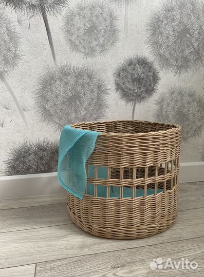 Плетеная корзина для хранения интерьерная