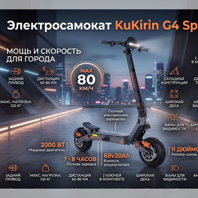Электросамокат KuKirin G4 Sport