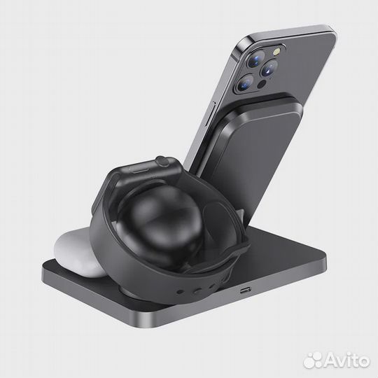 Зарядная Док станция Hoco CW33 Ultra-Charge 3 в 1