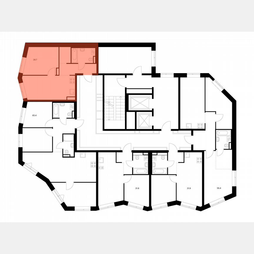 1-к. квартира, 38,7 м², 18/18 эт.